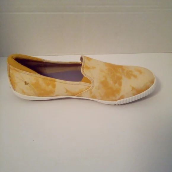 Dr. Scholls Jot It Down Deck Shoes Yellow Tie Dyed Slip-On Size 6.5 Pre-owned - Picture 10 of 11